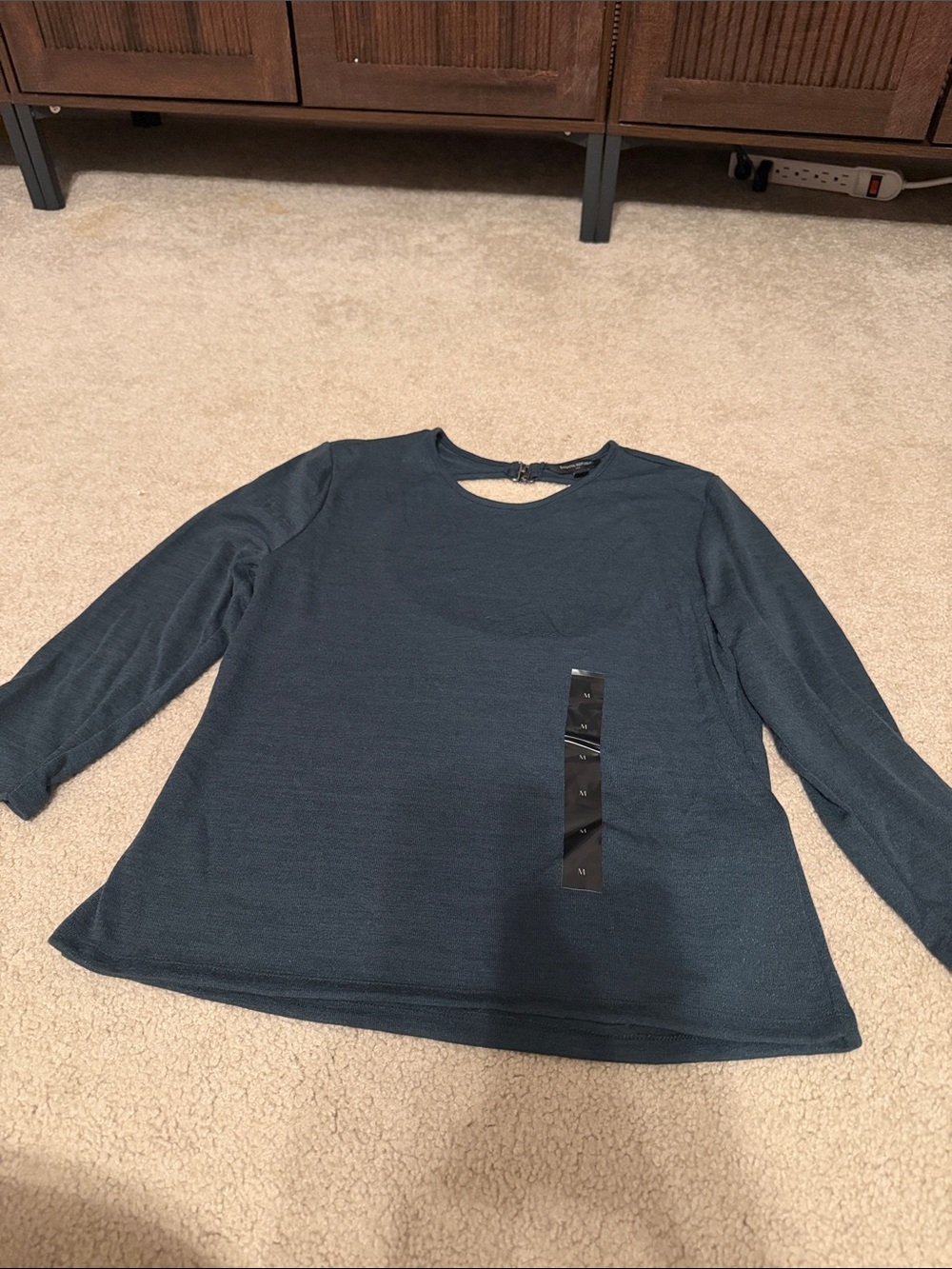 Women’s Long Sleeve Crewneck Top in Dark Teal